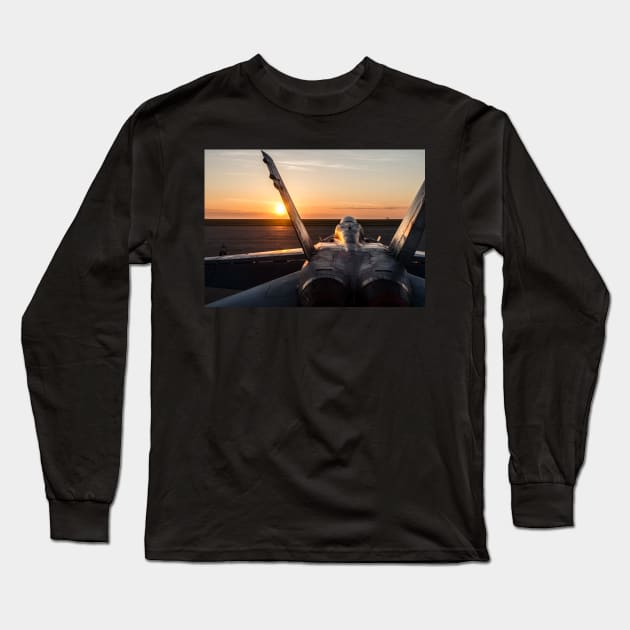 F18 Hornet Long Sleeve T-Shirt by Aircraft.Lover